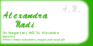 alexandra madi business card